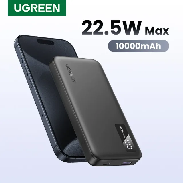 UGREEN 22.5W 파워 뱅크 고속 충전 10000mAh 20000mAh 샤오미 폰용 휴대용 보조 배터리 PD20W