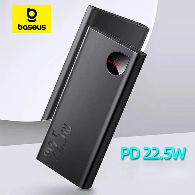 Baseus PD 22.5W 보조베터리 10000mAh 휴대용 고속 충전 보조베터리 유형 C USB-C PD Qucik 충전 외부 배터리 충전기