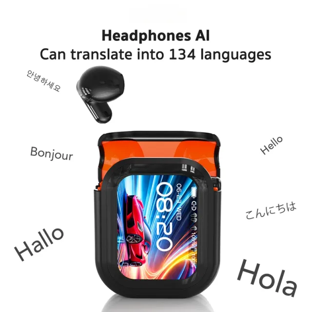 새로운 Lenovo XT53 무선 업그레이드 Bluetooth 5.4 이어폰 LED 디지털 디스플레이 방수 헤드폰 낮은 대기 시간 게임용 이어 버드